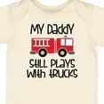 thumbnail image 4 of Inktastic Firefighter Daddy Plays with Trucks Boys or Girls Baby Bodysuit, 4 of 5