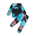 thumbnail image 3 of Seyurigaoka Children Clothes 2Pcs Set, Tie-dyed Printed Pattern Pullover and Pants, 3 of 7