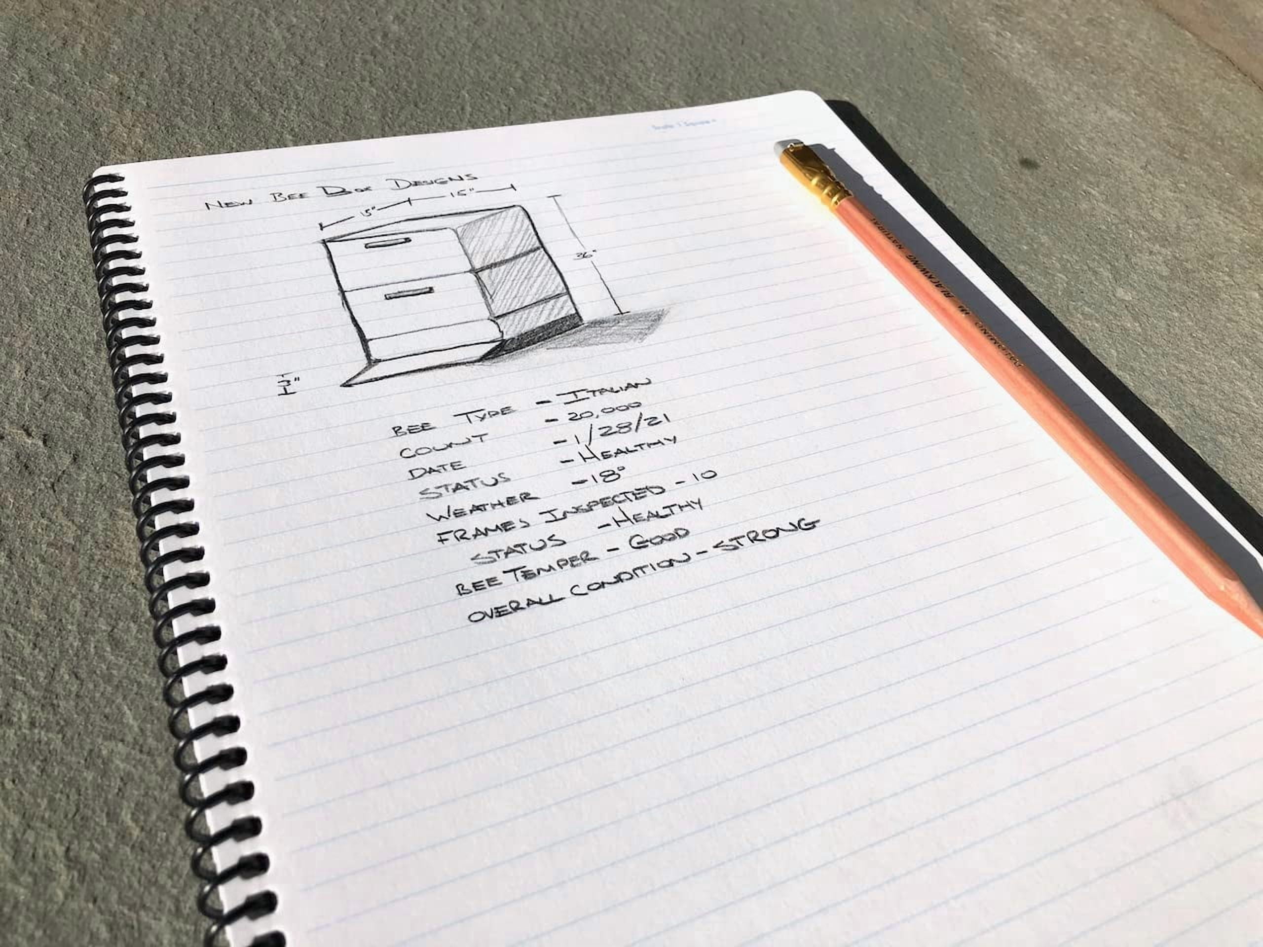 Hydronote Waterproof Side Spiral Notebook, Universal Page Pattern 11 x 8.75 x 0.5 (Hydro-Blue)