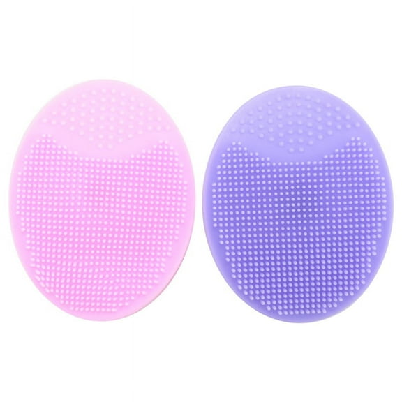2Pcs Spa Silicone Beauty Wash Pad Skin Scrub Cleaning Face Exfoliating Brush Cleanser Tool