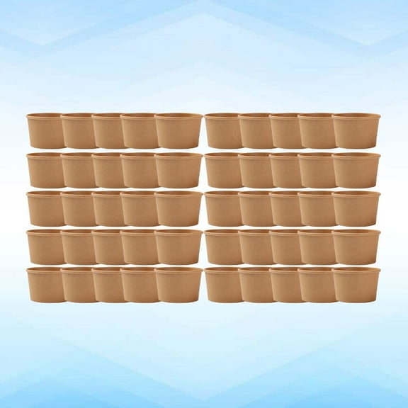CRILSTYLEO 50 Pcs Disposable Paper Cups for Soup and Other Liquids