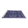 thumbnail image 2 of Ahgly Company Machine Washable Indoor Rectangle Abstract Blue Modern Area Rugs, 4' x 6', 2 of 4