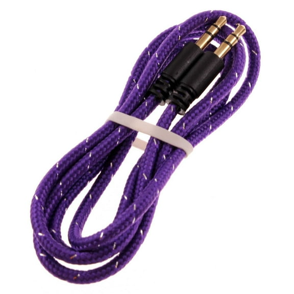 3.5mm Aux Cable Adapter Car Stereo Aux-in Audio Cord Speaker Jack Wire Purple W9A for iPhone 5S 5C 5 - ASUS ZenFone Max Plus M1, ROG Phone, 8 5Q - AT&T Fusion Z, RADIANT Max 5G, Calypso 2