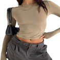 thumbnail image 4 of Blouse Mode Urbaine à Manches Longues Unie pour Femmes, 4 of 6