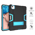 thumbnail image 4 of For iPad Air 4 10.9" 2020 Cover, Kid Friendly Heavy Duty Shock Resistant Rugged Case with Built-in Pen Holder Stand for 2020 Released Apple iPad Air 4 10.9" (Black+Blue), 4 of 4