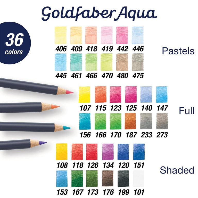 Faber-Castell Goldfaber Aqua Sulandırılabilir Boya Kalemi 36'LI Pastel Renkler