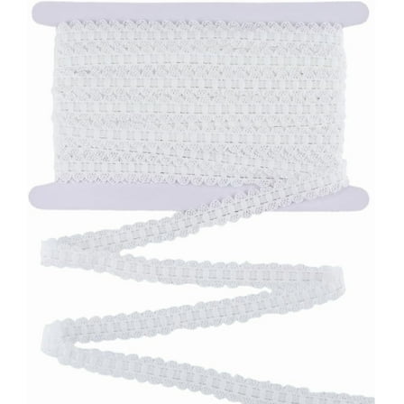 1 set 10M 10% Spandex & 90% Nylon Lace Elastic Ribbon for Sewing and Bridal Wedding Decoration White 5/8 inch(15~16mm)