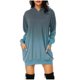 thumbnail image 2 of Gibobby Vestido de punto trenzado Vestido de mujer con capucha y bolsillos de manga larga con estampado de túnica(Gris,XL), 2 of 5