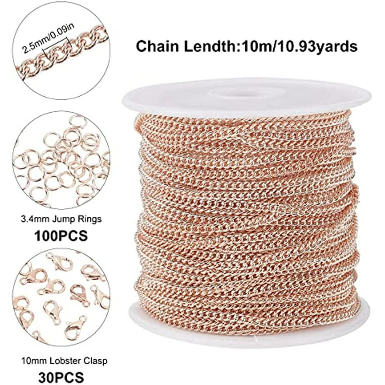  YOUBEIYEE 16.4 Feet Star Link Chain for Jewelry Making Women Necklace  Chain Roll, Gold Plated Cable Chains Bulk with Jump Rings and Lobster  Clasps : Arts, Crafts & Sewing