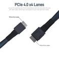 thumbnail image 3 of Cable Oculink LetLinkOS PCIe 4.0 SFF-8611 4i macho de 100 cm, 3 of 5