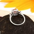 thumbnail image 2 of Vintage Lab Created Pink Sapphire Garnet 925 Sterling Silver Ring For Women Engagement Ring Unique Halo Handmade Luxury Ring For Her Gifts Wedding Aniversary Gift., 2 of 2