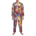 thumbnail image 3 of Honeii Ensemble de Pyjama pour Hommes à Motif de Cheval Mignon Méditant, Ensemble de Détente 2 Pcs pour Hommes avec Chandail de Nuit à Manches Longues et Bas de Pyjama, Ensembles de Pyjamas pour Hommes - XX-Grand, 3 of 7