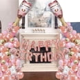 thumbnail image 2 of Globo de botella de champán de oro rosa, decoraciones de fiesta de feliz cumpleaños para mujeres y niñas, conjunto de decoración para ella, pancarta de feliz cumpleaños, 2 of 6