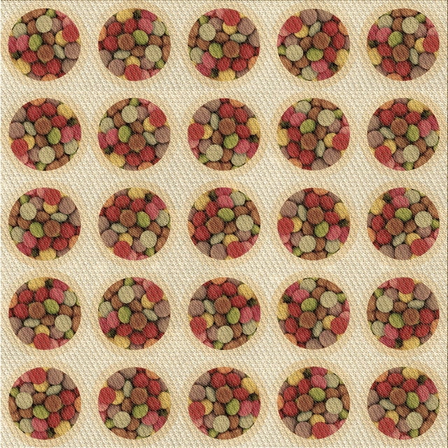 Ahgly Company Tapis d'Intérieur Lavable en Machine Carré Rouge, 8 Pieds Carré