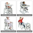 thumbnail image 3 of Costway 3 in 1 Baby High Chair w/ Adjustable Seat Back and Removable Trays Grey, 3 of 8