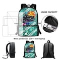 thumbnail image 6 of Uourmeti Skull Motorcycle Polyester Daily Backpack for Travelers, 17 Inchs Adjustable Shoulder Straps Lightweight Student Bookbag for Shopping School, 6 of 6
