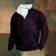 thumbnail image 1 of Blusa y camisa de manga larga con cuello alto para hombre, sudadera informal con capucha, cuello alto retro, cremallera, manga larga, holgada, blusa para hombre, 1 of 3