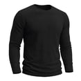 thumbnail image 4 of Admvng Mens Tops Solid Long Sleeve Shirts Breathable Casual Everyday Sports Pullover Tops, 4 of 7