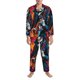 thumbnail image 3 of Fotbe Rock Skull Singer Pijama de Hombre con Estampado de Manga Larga, Conjunto de 2 Piezas, Ropa de Dormir Suave y Cómoda con Bolsillos-Medium, 3 of 7