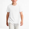 thumbnail image 3 of Posijego Boys Pocket T-Shirts Short Sleeve Shirts Summer Crew Neck Casual Kids Basic Tees Athletic Workout Tops 5-15 Years, 3 of 7