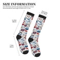 thumbnail image 2 of Lsque London Symbols1 Pattern Sport Compression Socks for Men & Women 15-20 mmHg Knee High Nurse Pregnant Running Medical and Travel Athletic, 2 of 6
