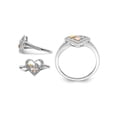 thumbnail image 4 of Gem & Harmony Sterling Silver Three-Heart Promise Ring with Diamond Accent for Women, 4 of 5