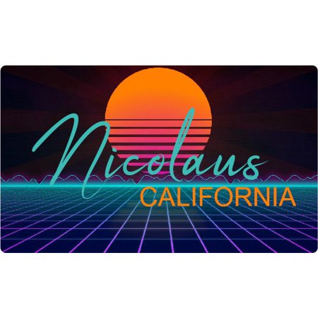

Nicolaus California 4 X 2.25-Inch Fridge Magnet Retro Neon Design