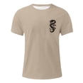 thumbnail image 4 of Wavsuf Mens Shirts Graphic Tees Summer V-neck Crew Neck Khaki T-Shirts Size L, 4 of 4