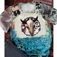 thumbnail image 4 of Pntutb Mujeres Hombres Western Leopard Blanqueado Estampado Manga Corta Cuello Redondo Camiseta tops Pntutb Pntutb-1312, 4 of 4