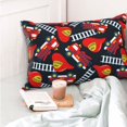 thumbnail image 4 of Salouo Fire Rescue With Red Helmet And Truck Pattern Pillow Cases,1PC Pillow Covers with Envelope Closure Decorative Pillow Case for Bed Couch,Pillows Not Included-, 4 of 6