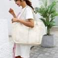 thumbnail image 4 of Kukuzhu Canvas Tote Bags for Women Handbag Large Tote Purse with Multiple Pockets Canvas Shoulder Bag for Office, Travel, School, 4 of 4