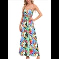 thumbnail image 2 of Vestido de Verano 2025 para Mujer, con Estampado Floral, Lazo Frontal, Tirantes Finos, Informal, Bohemio, para Playa, Fluido, Color S, 2 of 6