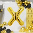 thumbnail image 4 of Globo de letra X AOAOParty de papel aluminio dorado de 102 cm, 4 of 6
