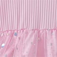 thumbnail image 5 of LYHaoo And Girls Dress Long Sleeve Party Gown With Sequin Details Elegant Net Layered Skirt For，Dresses for School Casual Sizes 4-5 Years Pink, 5 of 7