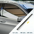 thumbnail image 3 of Película de Tinte para Ventanas de Coche Nano Cerámico Único Bargains VLT 13% IRR 62% UVR 95% Negro Cromado 6.56ft x 15.7inch Película de Privacidad 2mil PET 1 Pc, 3 of 7