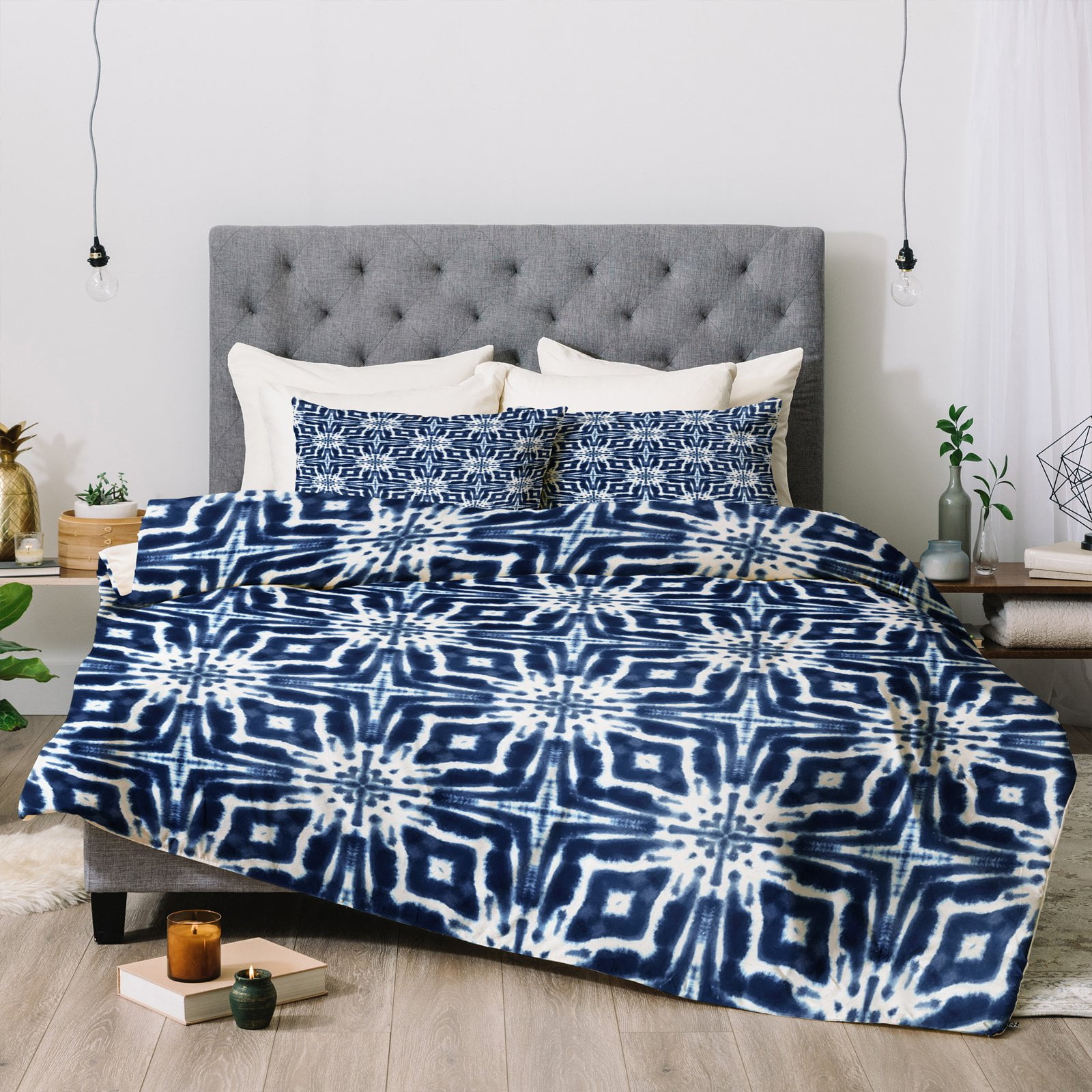 Jacqueline Maldonado Watercolor Shibori Indigo Comforter By Deny Designs Walmart Com Walmart Com