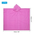 thumbnail image 2 of Uxcell Rain Ponchos, 3 Pack Waterproof Raincoats with Hood, Reusable EVA Rain Jackets for Camping Outdoor, Pink, 2 of 6