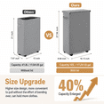 thumbnail image 5 of UNTIMATY 2 Pcs 28'' Slim Laundry Hamper with Lid Laundry Basket with Wheels Rolling Laundry Hamper Collapsible Laundry Basket Oxford,65L/17.17 US gal, Gray, 5 of 11