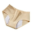 thumbnail image 2 of dazeni Women Menstrual Leakproof Panties Mid Waist Panties Lightweight Breathable Cotton Underwear Rib Knit Seamless Underwear Fashionable Bikini Shorts Medium, 2 of 7