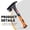 Orange, variant on Heavy-Duty Camping Hammer with Tent Stake Remover – Forged Steel Construction, Blue Non-Slip TPR Handle, Durable Carbon Steel Head for Outdoor Adventures
