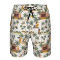 thumbnail image 4 of Kdxio Hawaiian Style Pattern Mens Casual Shorts - Drawstring Summer Beach Sports Shorts for Men, 4 of 9