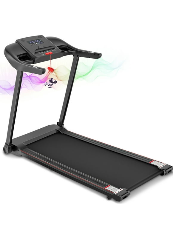 Treadmill with Folding Electric Treadmill Bluetooth Voice Control Exercise Treadmill for Home Office Speed Range of 0.5-7.5 mph
