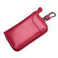 thumbnail image 1 of YSABOXY Holder Case Keychain Bag Zip Pouch with Card Slots Leather Wallets Car Key`, 1 of 6