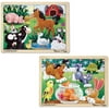 Melissa & Doug Animals Wooden Jigsaw Puzzles Set,  Pets and Farm Life, 24pc