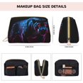 thumbnail image 5 of Cauagu Futuristic Purple Panther Print Large Cosmetic Bag,Portable Cosmetics Pouch Travel Makeup Bag Large Capacity Travel Makeup Case Organizer Makeup Brush Organizer, 5 of 8