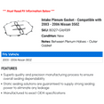 thumbnail image 2 of Intake Plenum Gasket - Compatible with 2003 - 2006 Nissan 350Z 2004 2005, 2 of 2