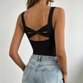 thumbnail image 4 of Women Undershirt Baeitkot Women's Fashion Solid Color Round Neck Built-In Chest Pad No Sleeve Sports Top, 4 of 7
