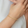thumbnail image 4 of Diamond2Deal 10K 1.5mm Yellow Gold Slip-on Bangle Bracelet for Women, 4 of 6