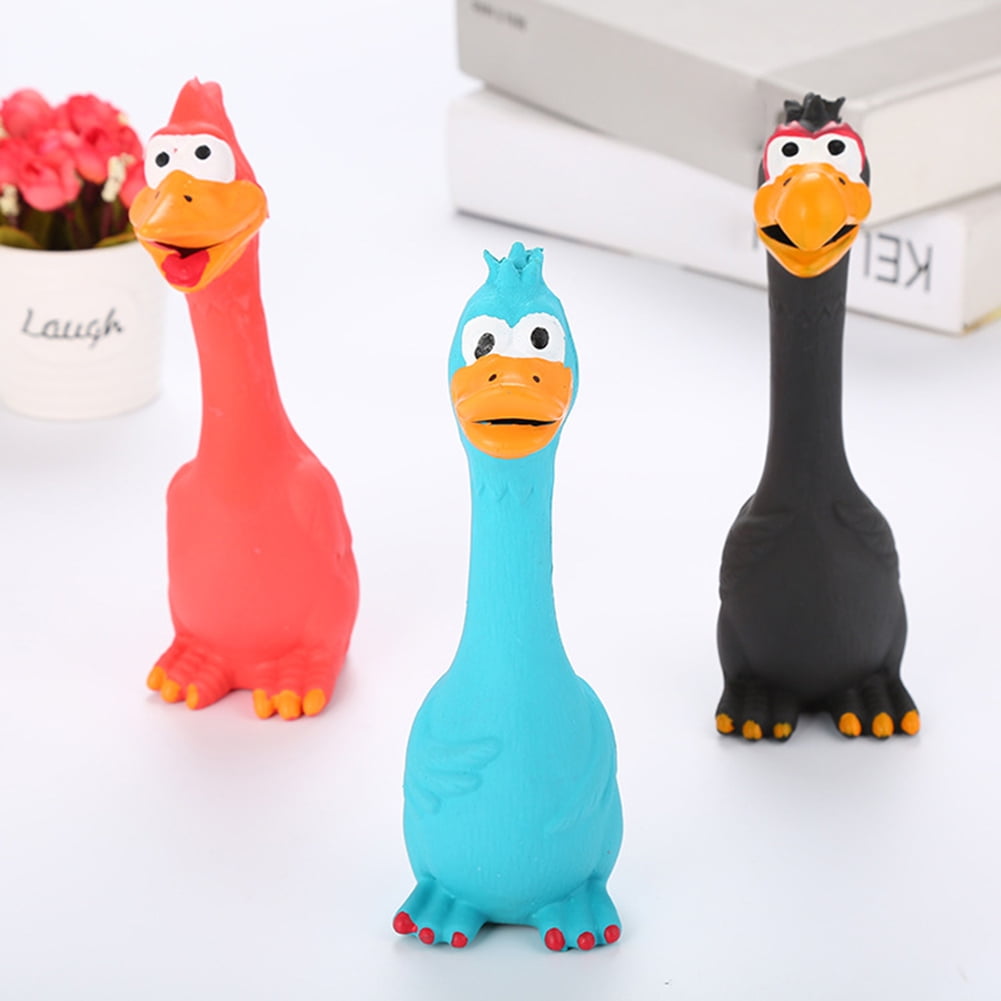 Cheers.US Latex Chicken Dog Toy Screaming Squeeze Chicken Rubber Chicken Toy Pet Supplies