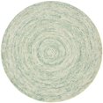 thumbnail image 1 of Safavieh Ikat Tapis Rond 8 Pieds en Laine Tufté Main Ivoire et Bleu, 1 of 2
